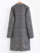 Load image into Gallery viewer, Single Button Plaid Reefer Coat