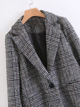 Load image into Gallery viewer, Single Button Plaid Reefer Coat