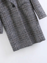 Load image into Gallery viewer, Single Button Plaid Reefer Coat