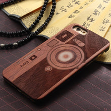 Load image into Gallery viewer, Wood Camera Design iPhone Case