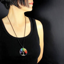 Load image into Gallery viewer, Tree of Life Rainbow Necklace