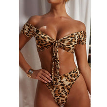 Load image into Gallery viewer, Alluring Womens Swimwear Biquini Leopard Printed