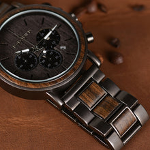 Load image into Gallery viewer, P09 Wood and Stainless Steel Watches