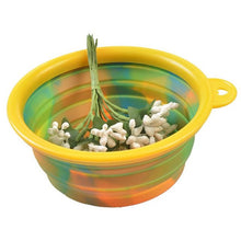 Load image into Gallery viewer, Colorful Camouflage Pet Dog Silicone Bowl Portable