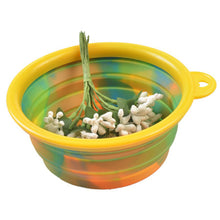 Load image into Gallery viewer, Colorful Camouflage Pet Dog Silicone Bowl Portable