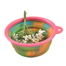 Load image into Gallery viewer, Colorful Camouflage Pet Dog Silicone Bowl Portable
