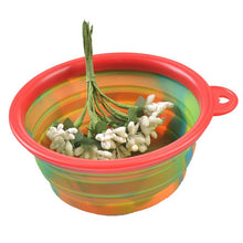 Load image into Gallery viewer, Colorful Camouflage Pet Dog Silicone Bowl Portable