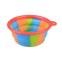 Load image into Gallery viewer, Colorful Camouflage Pet Dog Silicone Bowl Portable