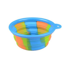 Load image into Gallery viewer, Colorful Camouflage Pet Dog Silicone Bowl Portable