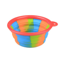 Load image into Gallery viewer, Colorful Camouflage Pet Dog Silicone Bowl Portable
