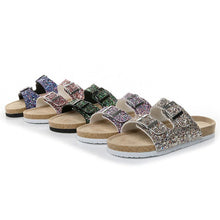 Load image into Gallery viewer, Womens Slippers Sandals Summer Cross Toe Double