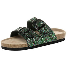 Load image into Gallery viewer, Womens Slippers Sandals Summer Cross Toe Double