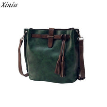 Load image into Gallery viewer, Women Messenger Bag Tassel Bucket Vintage