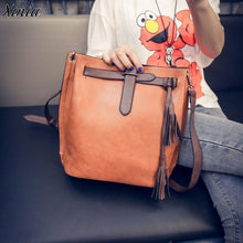Load image into Gallery viewer, Women Messenger Bag Tassel Bucket Vintage