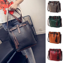 Load image into Gallery viewer, Women Messenger Bag Tassel Bucket Vintage