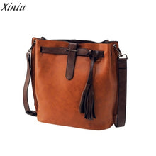 Load image into Gallery viewer, Women Messenger Bag Tassel Bucket Vintage