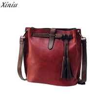 Load image into Gallery viewer, Women Messenger Bag Tassel Bucket Vintage