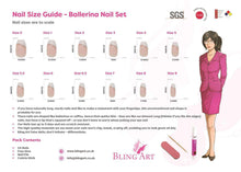 Load image into Gallery viewer, False Nails by Bling Art Gold Gel Ballerina Coffin
