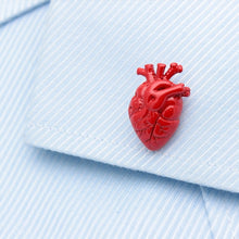 Load image into Gallery viewer, Red Hearts Cufflinks