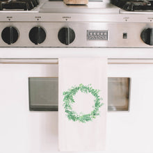 Load image into Gallery viewer, Floral Wreath Tea Towel