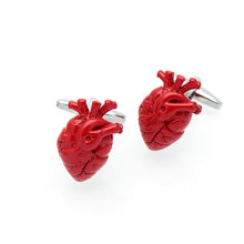 Load image into Gallery viewer, Red Hearts Cufflinks
