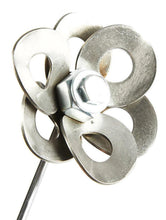 Load image into Gallery viewer, Two Metal Flowers and Vase, Steel Flowers and