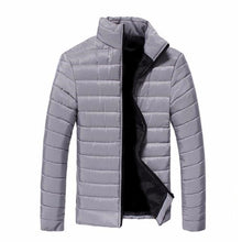 Load image into Gallery viewer, Boys' Men's Warm Stand Collar Slim Fashion Winter Zip Coat Outwear Down Jacket