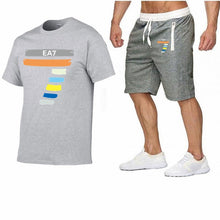Load image into Gallery viewer, New Fashion Sportsuit and Tee Shirt Set Mens T Shirt Shorts+Short Pants Men Summer Tracksuit Men Brand Casual Tee Shirt shorts