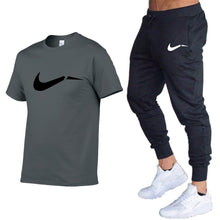 Load image into Gallery viewer, Summer Men T-Shirts+Pants Two Piece Suit Quality Short Sleeve Gyms Clothing Men Gym Muscle Cotton Fitness Workout Men's Sets