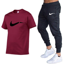 Load image into Gallery viewer, Summer Men T-Shirts+Pants Two Piece Suit Quality Short Sleeve Gyms Clothing Men Gym Muscle Cotton Fitness Workout Men's Sets