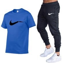Load image into Gallery viewer, Summer Men T-Shirts+Pants Two Piece Suit Quality Short Sleeve Gyms Clothing Men Gym Muscle Cotton Fitness Workout Men's Sets