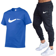 Load image into Gallery viewer, Summer Men T-Shirts+Pants Two Piece Suit Quality Short Sleeve Gyms Clothing Men Gym Muscle Cotton Fitness Workout Men's Sets