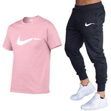 Load image into Gallery viewer, Summer Men T-Shirts+Pants Two Piece Suit Quality Short Sleeve Gyms Clothing Men Gym Muscle Cotton Fitness Workout Men's Sets