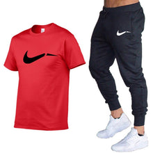 Load image into Gallery viewer, Summer Men T-Shirts+Pants Two Piece Suit Quality Short Sleeve Gyms Clothing Men Gym Muscle Cotton Fitness Workout Men's Sets
