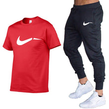 Load image into Gallery viewer, Summer Men T-Shirts+Pants Two Piece Suit Quality Short Sleeve Gyms Clothing Men Gym Muscle Cotton Fitness Workout Men's Sets