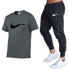 Load image into Gallery viewer, Summer Men T-Shirts+Pants Two Piece Suit Quality Short Sleeve Gyms Clothing Men Gym Muscle Cotton Fitness Workout Men's Sets