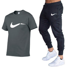 Load image into Gallery viewer, Summer Men T-Shirts+Pants Two Piece Suit Quality Short Sleeve Gyms Clothing Men Gym Muscle Cotton Fitness Workout Men's Sets