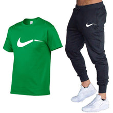 Load image into Gallery viewer, Summer Men T-Shirts+Pants Two Piece Suit Quality Short Sleeve Gyms Clothing Men Gym Muscle Cotton Fitness Workout Men's Sets