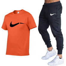 Load image into Gallery viewer, Summer Men T-Shirts+Pants Two Piece Suit Quality Short Sleeve Gyms Clothing Men Gym Muscle Cotton Fitness Workout Men's Sets