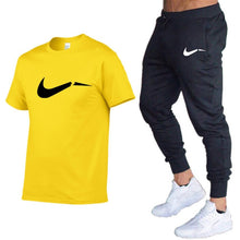 Load image into Gallery viewer, Summer Men T-Shirts+Pants Two Piece Suit Quality Short Sleeve Gyms Clothing Men Gym Muscle Cotton Fitness Workout Men's Sets