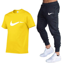 Load image into Gallery viewer, Summer Men T-Shirts+Pants Two Piece Suit Quality Short Sleeve Gyms Clothing Men Gym Muscle Cotton Fitness Workout Men's Sets