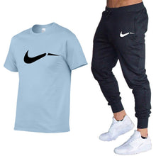 Load image into Gallery viewer, Summer Men T-Shirts+Pants Two Piece Suit Quality Short Sleeve Gyms Clothing Men Gym Muscle Cotton Fitness Workout Men's Sets