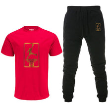 Load image into Gallery viewer, Summer Hot Sale Men's Sets T Shirts+pants Two Pieces Sets Casual Tracksuit Male Tshirt Gyms Fitness trouser