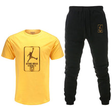 Load image into Gallery viewer, Summer Hot Sale Men's Sets T Shirts+pants Two Pieces Sets Casual Tracksuit Male Tshirt Gyms Fitness trouser
