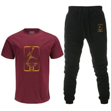 Load image into Gallery viewer, Summer Hot Sale Men's Sets T Shirts+pants Two Pieces Sets Casual Tracksuit Male Tshirt Gyms Fitness trouser