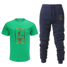 Load image into Gallery viewer, Summer Hot Sale Men's Sets T Shirts+pants Two Pieces Sets Casual Tracksuit Male Tshirt Gyms Fitness trouser
