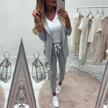Load image into Gallery viewer, Taotrees Women's Sports Suit spring tracksuit female lapel blazer jacket+pant two piece outfits