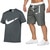 Load image into Gallery viewer, Top Brand Men's Sets summer T-shirt+shorts Sets Print Men Brand Clothing Two piece suit Men Sportswear Tracksuit Gyms shorts Set