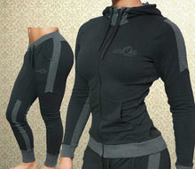 Load image into Gallery viewer, Outfits 2 Piece Women Running Set Hooded Sweatshirts with Pants Solid Slim Casual Sweat Suit Matching Sets for Women Tracksuit