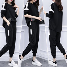Load image into Gallery viewer, 2 Piece Outfits for Women Hoodie Set Causal Tracksuit Top and Pants Suit Female Sportswear Outfit